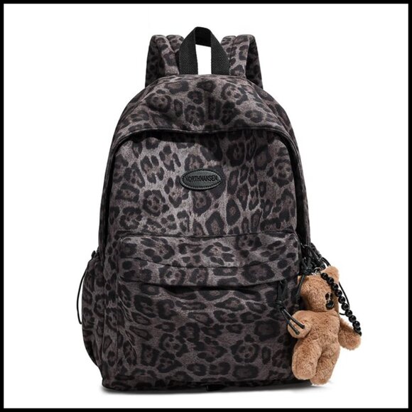 Cheetah Print Backpack Y2K Trendy Daypack Adjustable Straps Water-Resistant main image 4